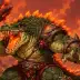 Scald the Crocodile Brute, a 4-star Fire monster in Omigacha