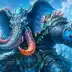 Sprinkler the Elephant Titan, a 4-star Water monster in Omigacha