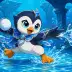 Flipper the Penguin Sniper, a 5-star Water monster in Omigacha