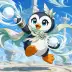 Waddle the Penguin Sniper, a 5-star Wind monster in Omigacha