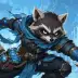Rinse the Raccoon Rogue, a 1-star Water monster in Omigacha