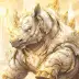 Chalk the Rhino, a 3-star Light monster in Omigacha