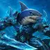 Deep the Shark Knight, a 4-star Water monster in Omigacha