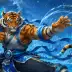 Torrent the Tiger Monk, a 4-star Water monster in Omigacha